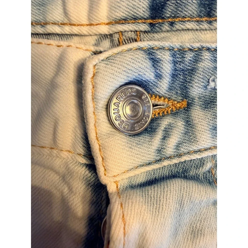 DSQUARED2 Cool Guy Jeans 52 Blue White Tie Dye Denim Made Italy Mens W36